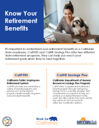 Savings Plus Know Your Retirement Benefits Flyer